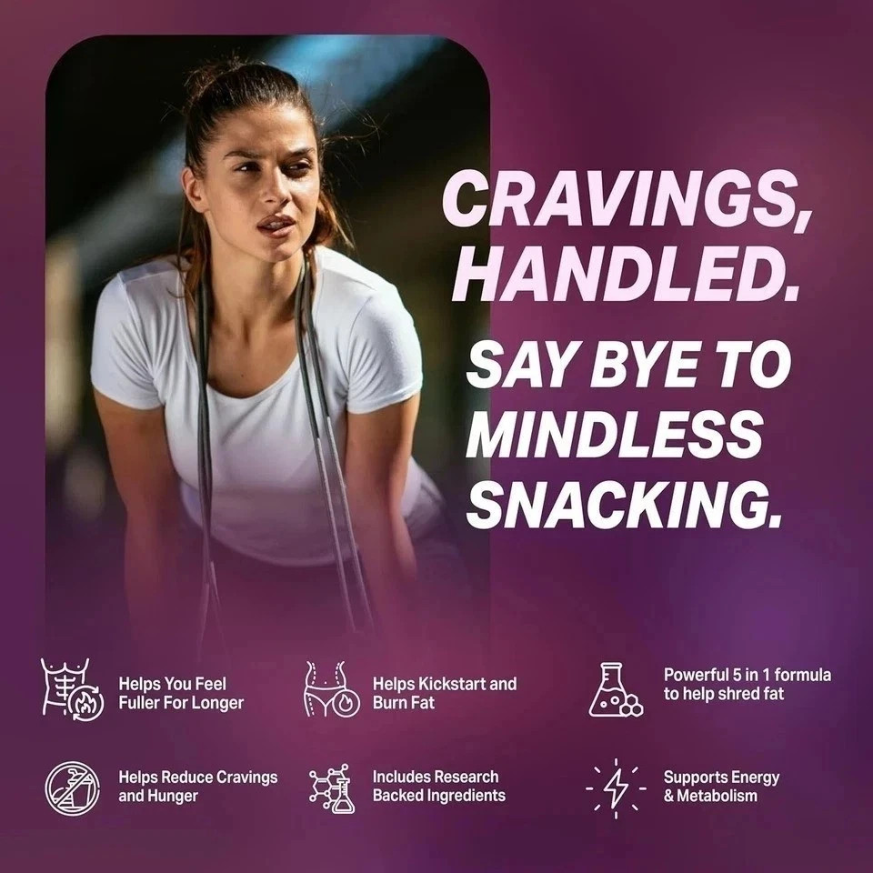 Bye Bye Cravings 60 Capsules Appetite Support Dietary Supplement New