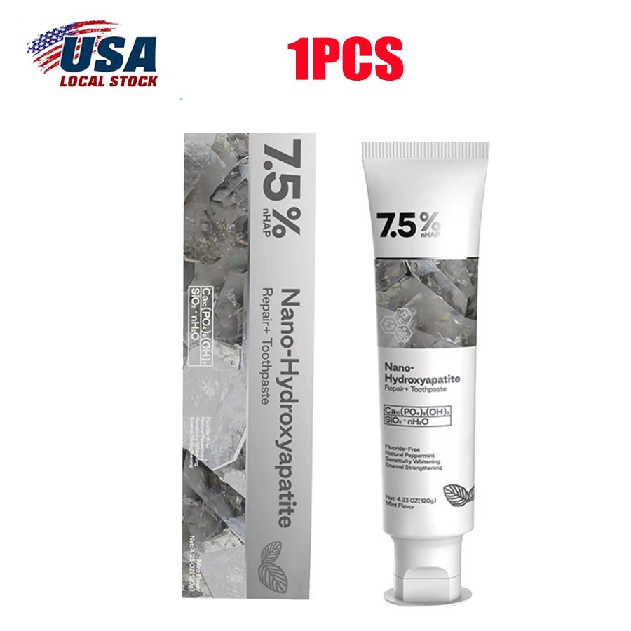 7.5% Hydroxyapatite Toothpaste Remove Yellow Tooth Stains For Sensitive Teeth
