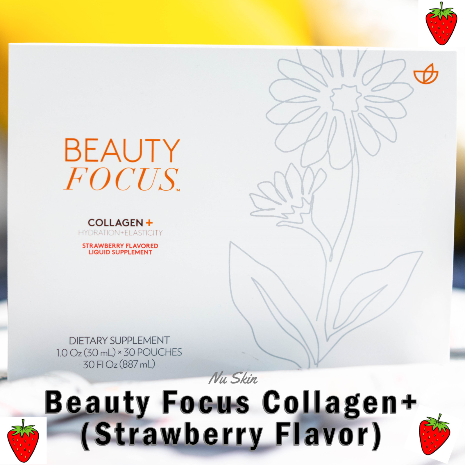 Nu Skin NuSkin Pharmanex Beauty Focus Collagen [STRAWBERRY] Exp 02/26 NEW SEALED