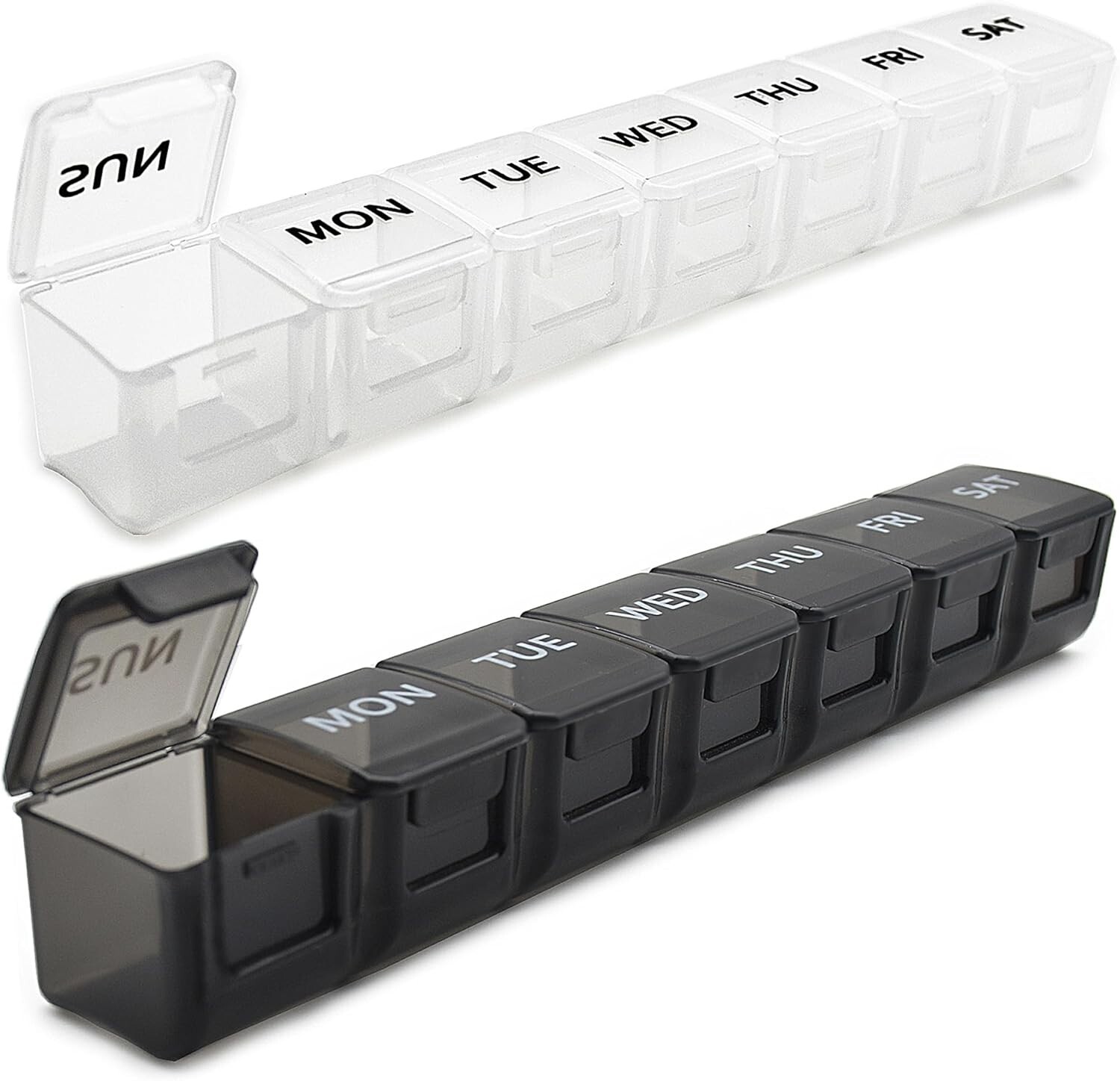 Clear Extra Large Weekly Pill Box Organizer 7 Day Jumbo Pill Case