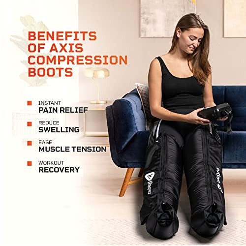 LifePro Axis Pro Air Compression Leg Massager – Black (Open Box)