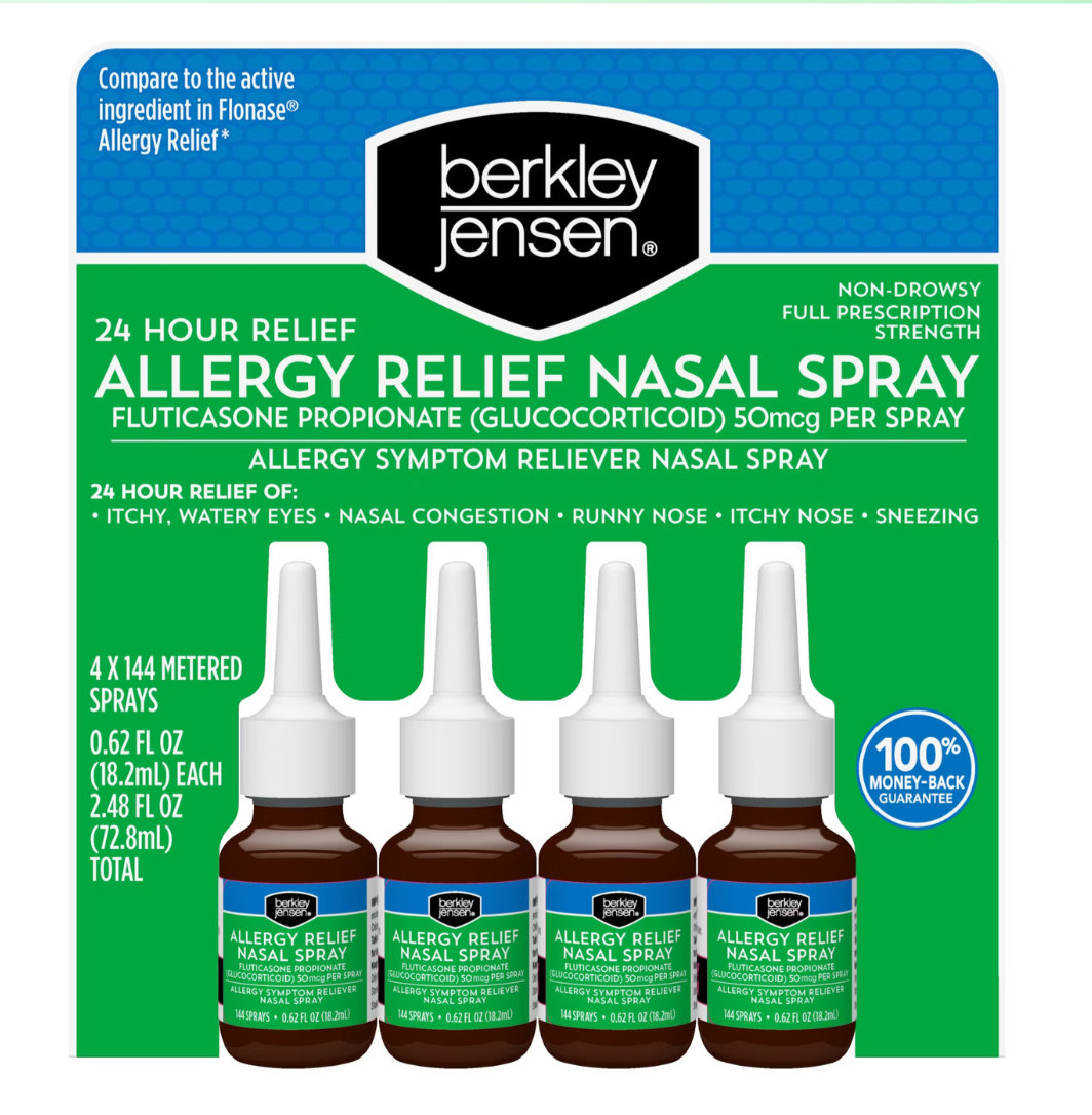 Allergy Relief Nasal Spray 4 ct. x 144 sprays Compare to Flonase 24-Hour Exp1/27