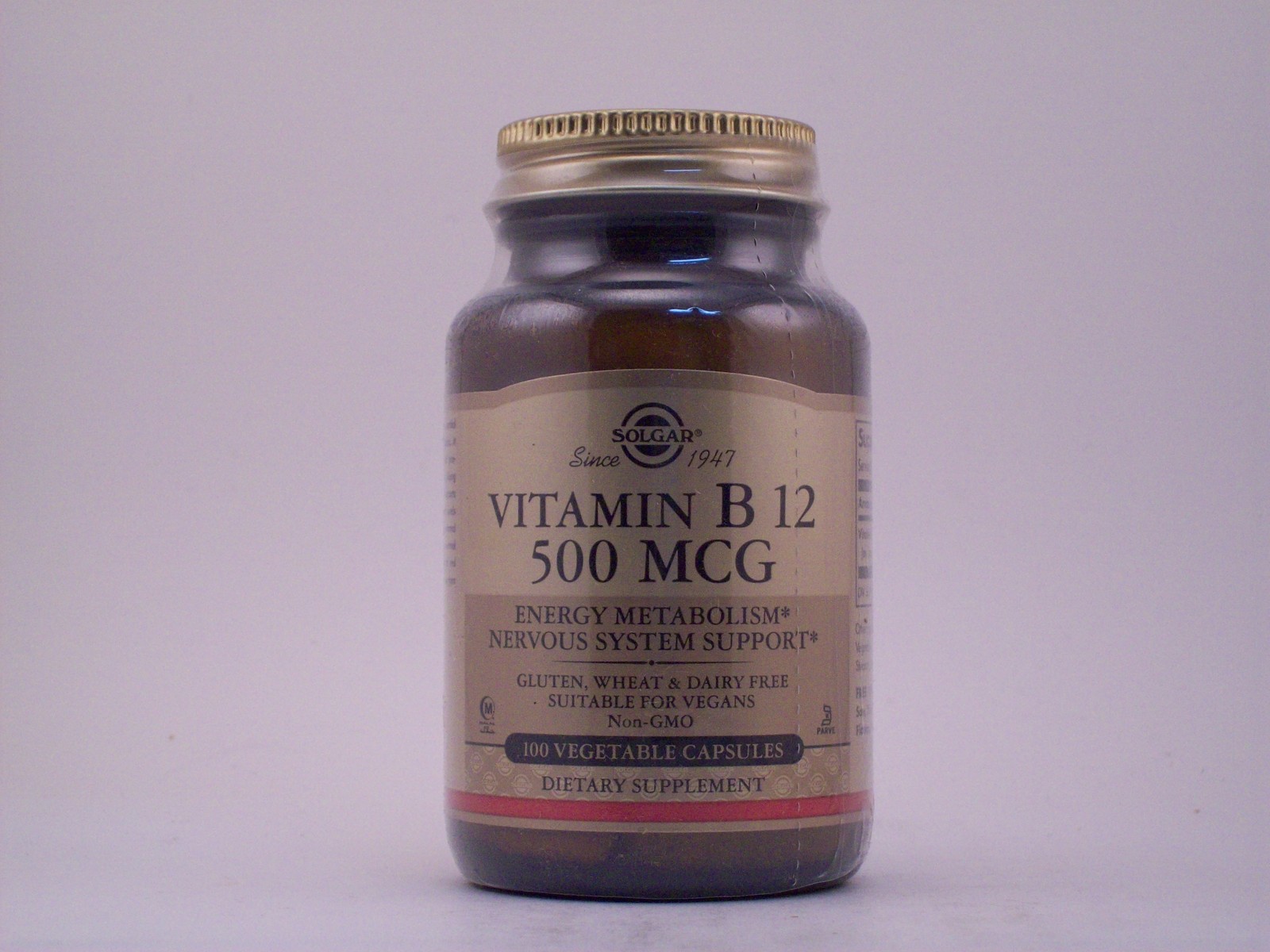 Solgar Vitamin B12 500mcg 100 Vegetable Capsules