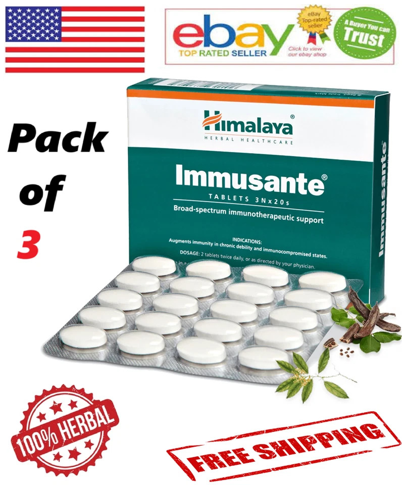 Himalaya IMMUSANTE For Wellness With Long Expiry 60 Tablets Each – Pack of 3