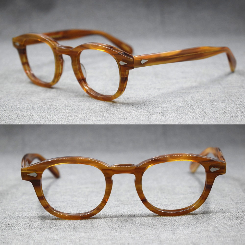 Johnny Depp 49mm Acetate Eyeglass Frames Large size Spectacles Brand Glasses