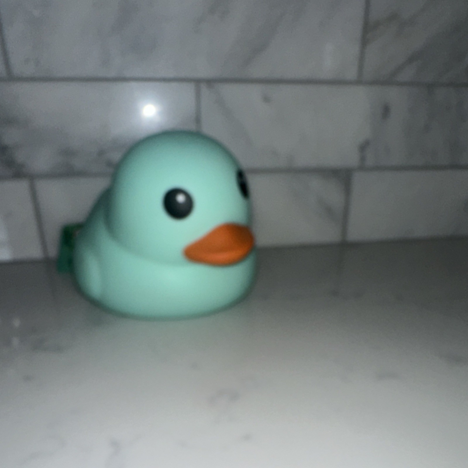 Laffy Quacks Squeeze Toy Light Blue Orange Foam Tear-Resistant Duck