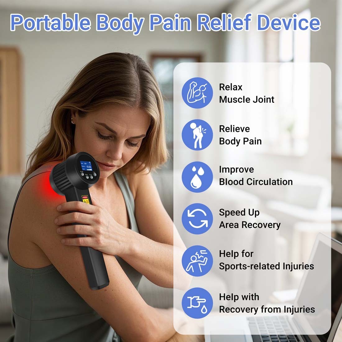 105W Super Pulsed LLLT Cold Laser Therapy 905nm 808nm 660nm for Tissue Repair