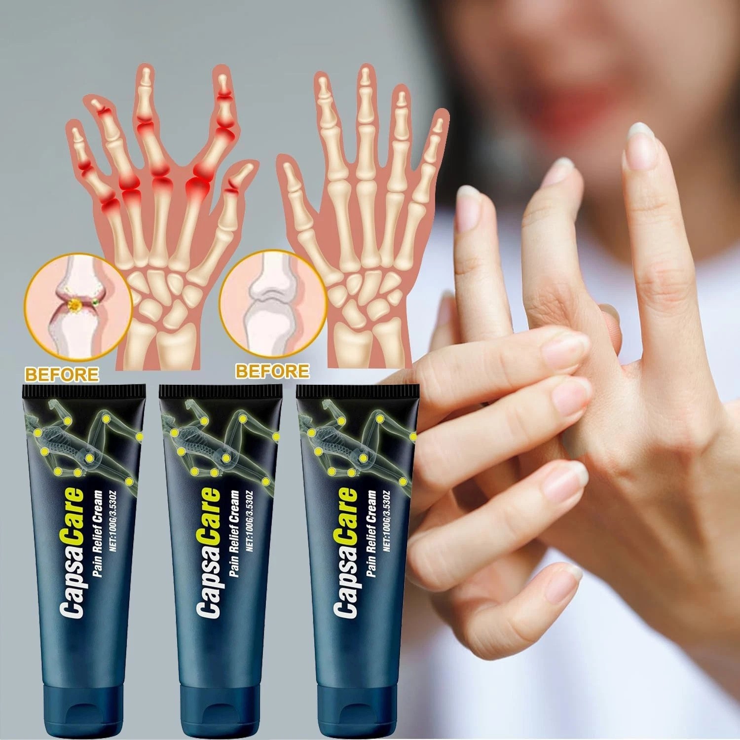Neuropathy Relief Cream Massage Lotion for Feet Hand Leg Nerve Burning Skin Care