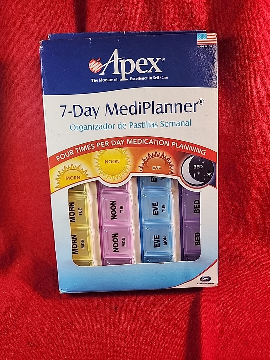 Apex 7 Day MediPlanner Four Times Per Day Medication Planning