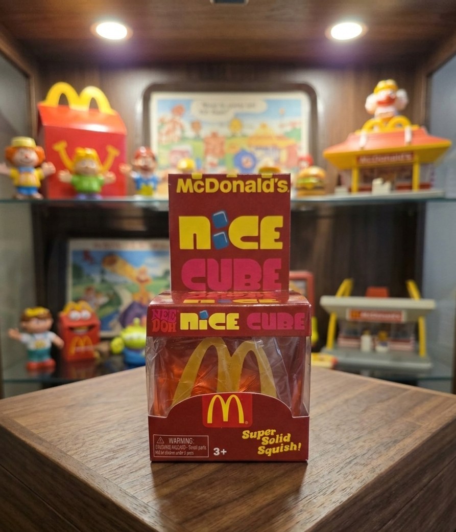 McDonald’s Nice Cube Super Solid Squish Squeeze Ball Stress Reliever Red Yellow