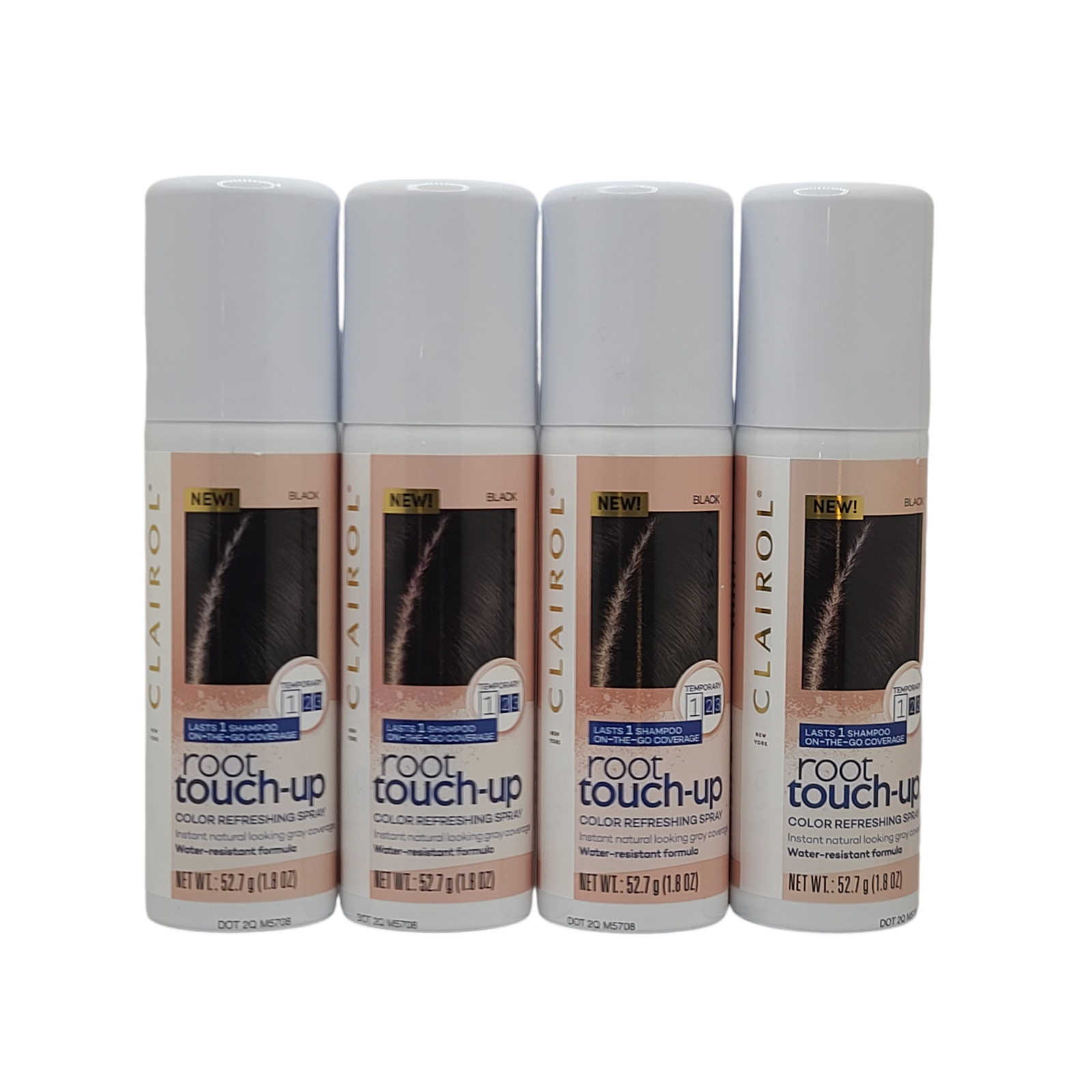 2 Pack Clairol Root Touch Up Spray Twin Packs Black 1.8 oz. Ea. 4 Bottles