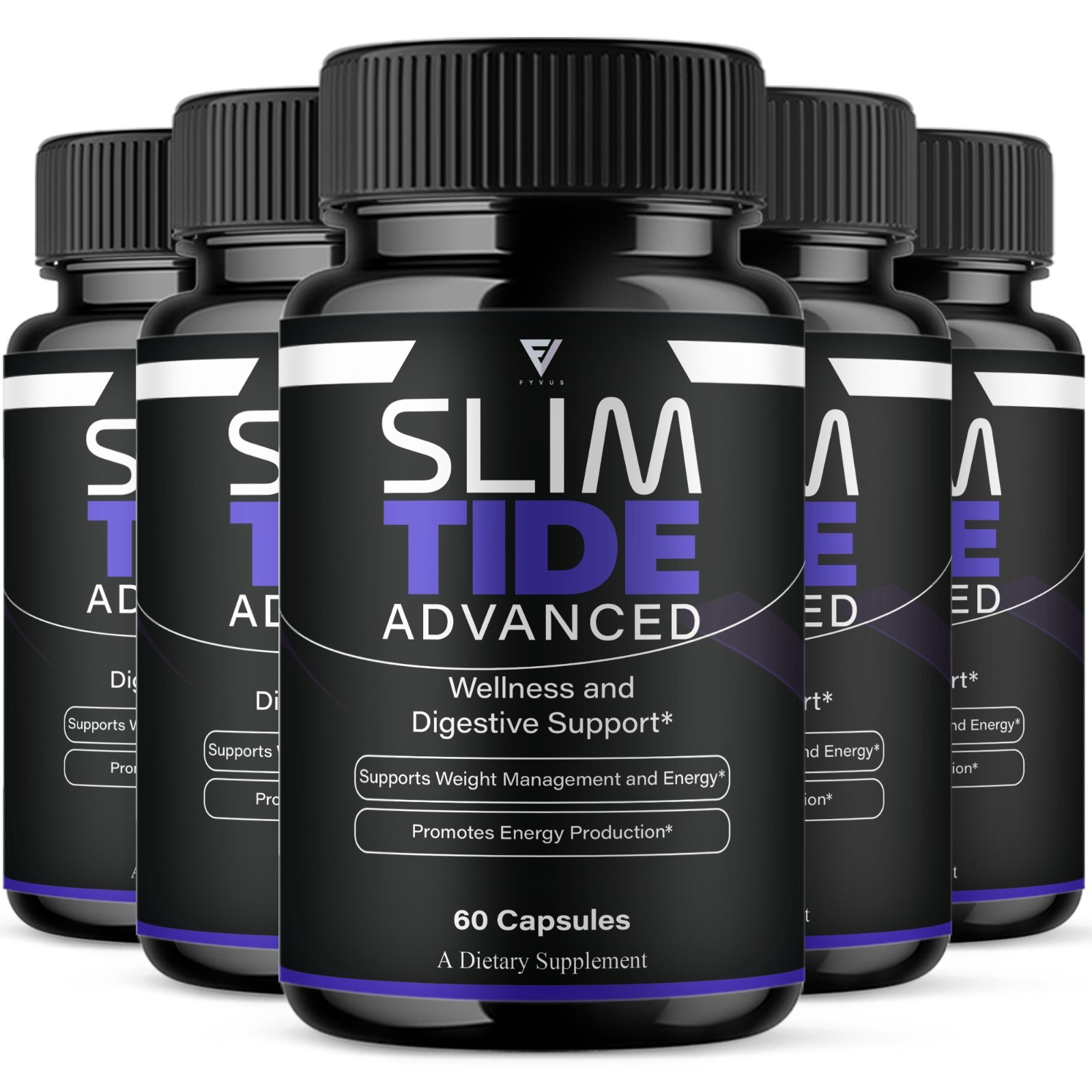 (5 Pack) Slimtide Advanced Health Management Capsules, Slim Tide (300 Capsules)