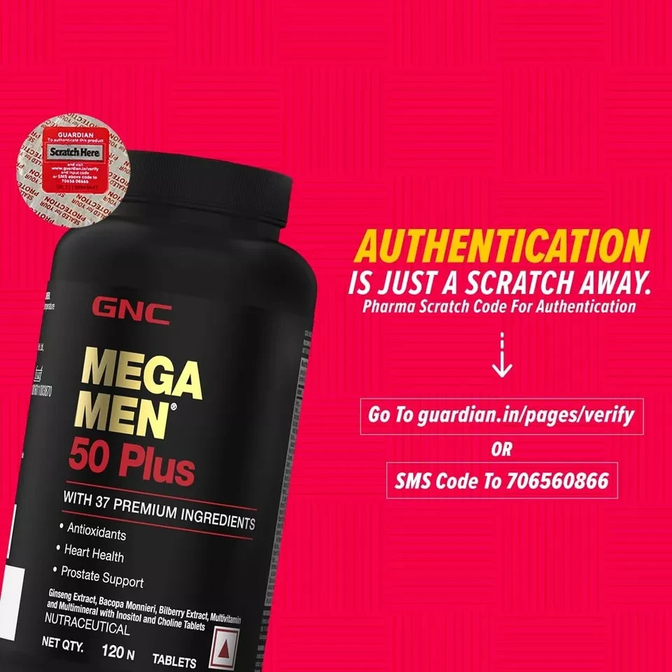 GNC Mega Men 50 Plus Multivitamin | 120 Tabs | 37 Premium Ingredients Free Ship