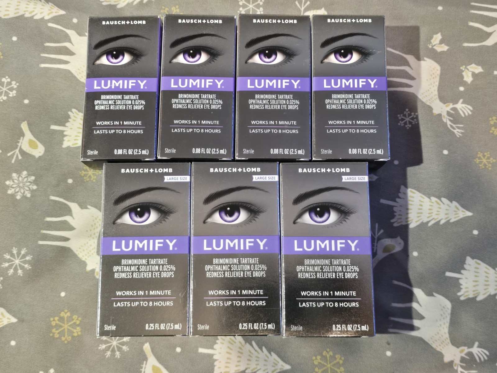(7) Lumify Mixed LOT – (3) .25 & (4) .08 oz Redness Reliever Eye Drops – NEW!!