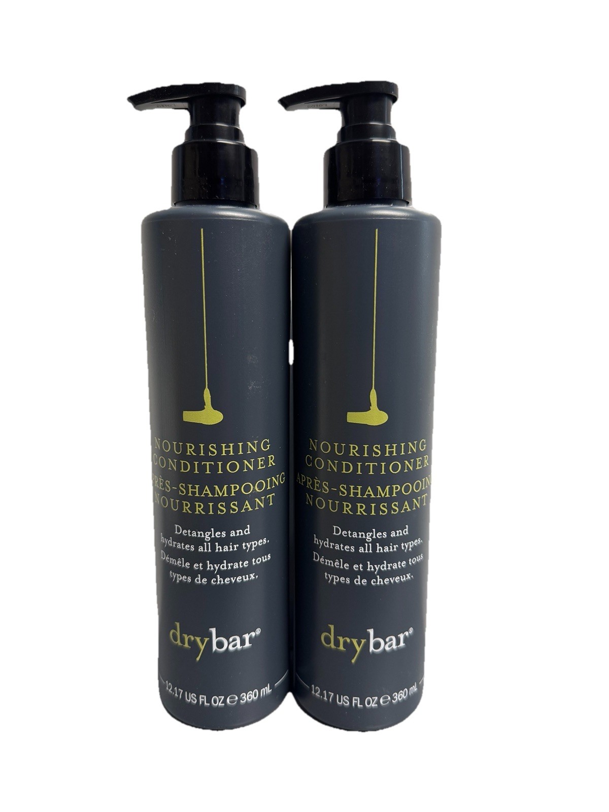 2 PACK Drybar Nourishing Conditioner 12.17oz Dovelok Pump Bottles ALOFT Jasmine