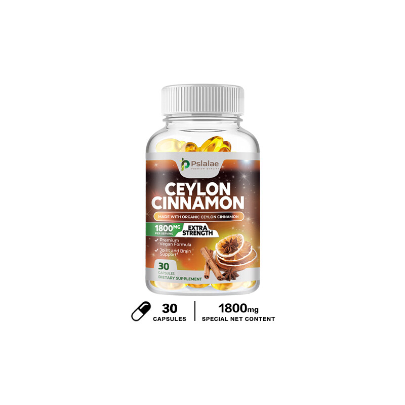 Organic Ceylon Cinnamon Capsules 1800mg – Highest Potency Blood Sugar Support