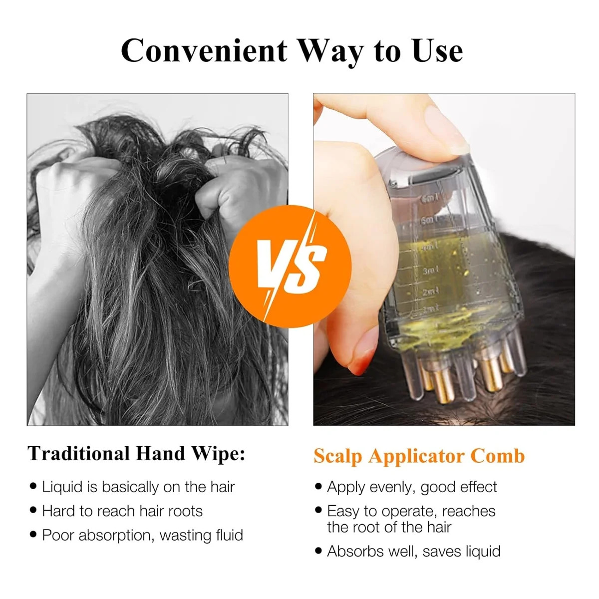 Mini Portable Scalp Applicator Liquid Comb Hair Roots Massage Medicine Comb Hair