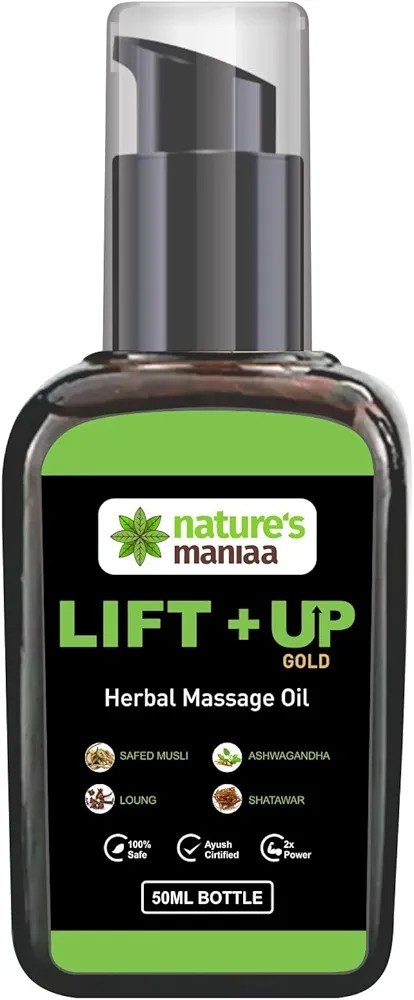 Lift Up Gold Men Herbal Massage Oil XXXL Size Stamina Strength Enhancement 50ML