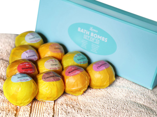 Bath Bombs Gift Set – Ten (10) Unique Scents in One Box, Relaxation in a Box