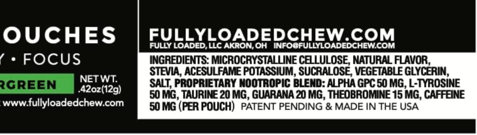 Alpha Fuel Nootropic Pouches – Caffeine & Alpha GPC Blend