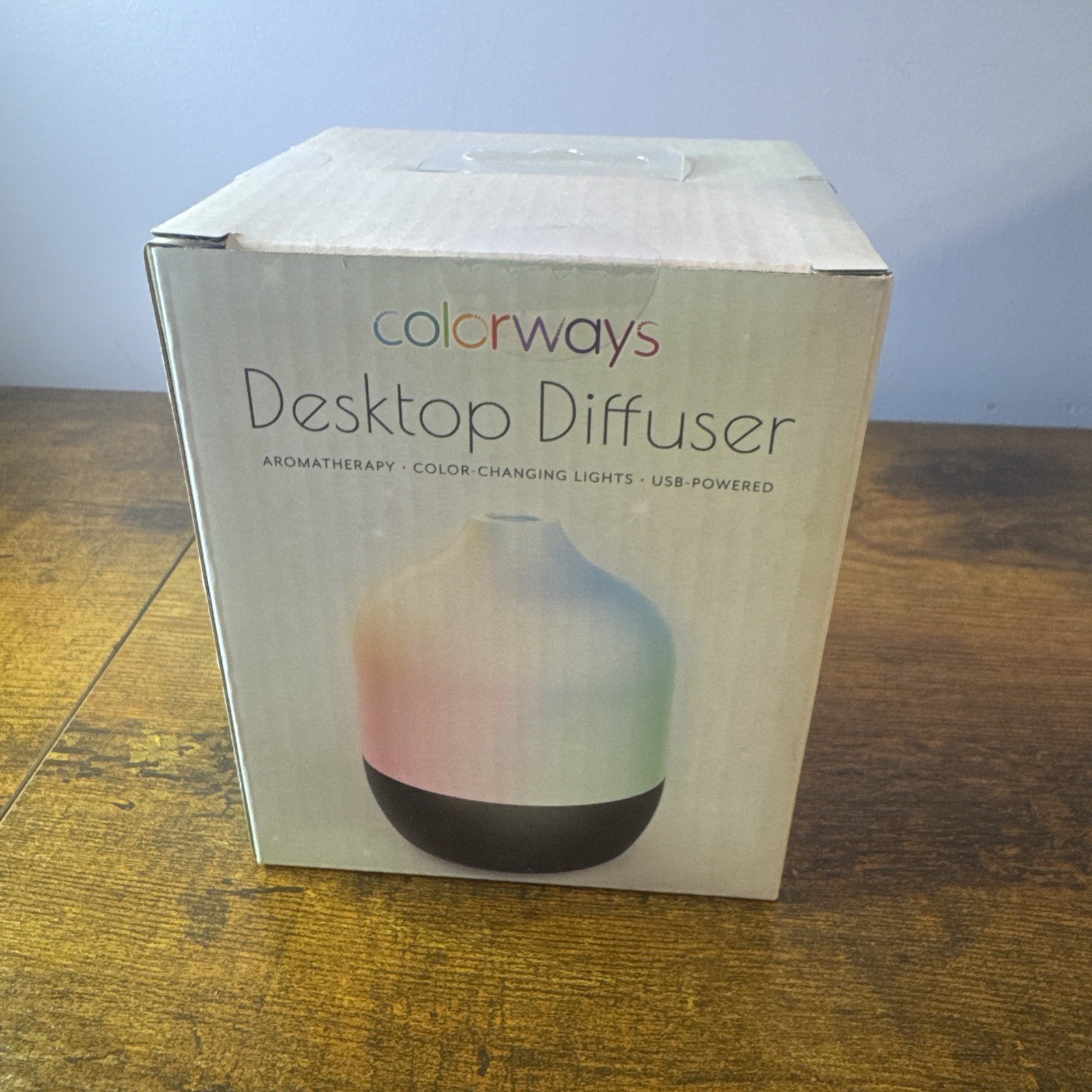 Compact Desktop Diffuser Aromatherapy Color-Changing LED Lights USB Powdered