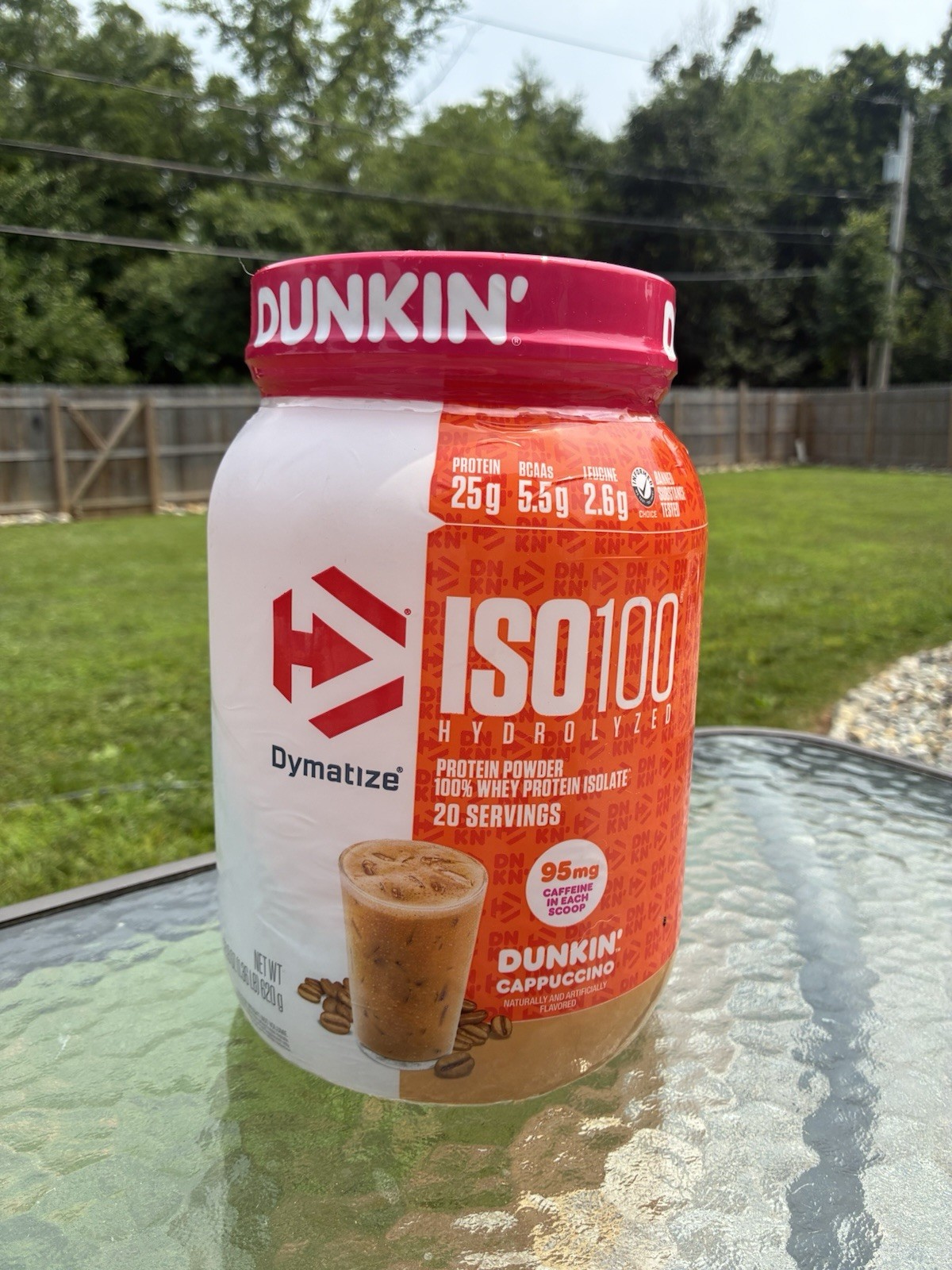Dymatize ISO100 Hydrolyzed Whey Protein Isolate Dunkin’ Cappuccino 1.52lb