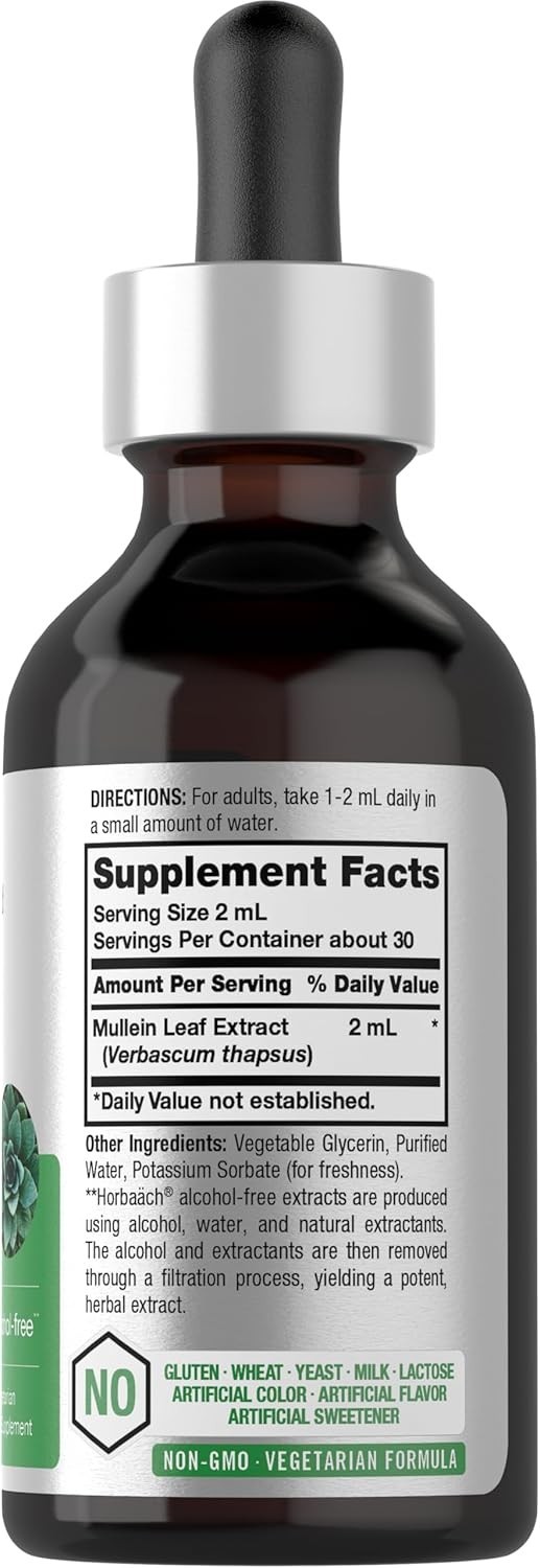 Mullein Leaf Extract Drops Alcohol Free 2 fl oz