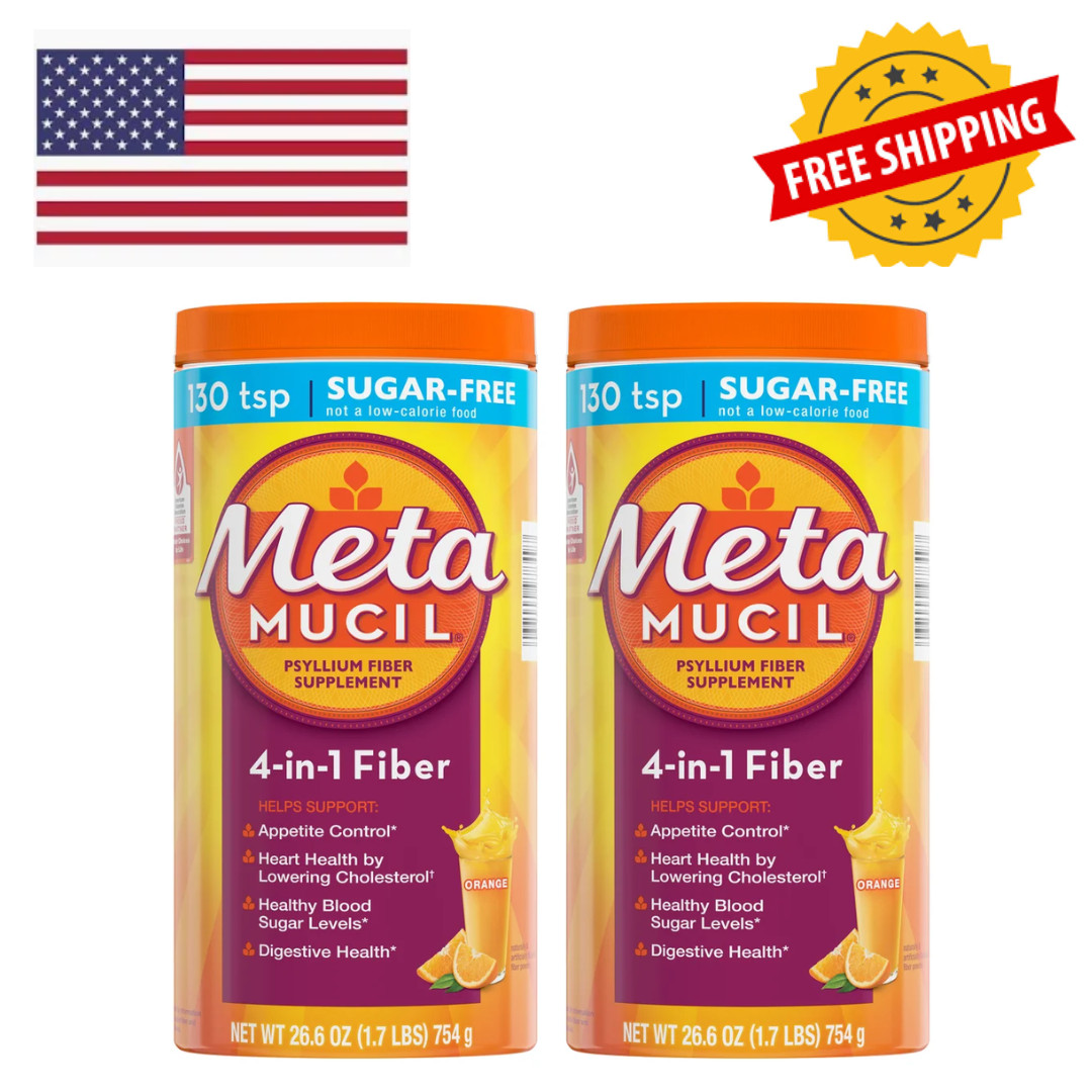 Metamucil Sugar Free Orange Fiber Supplement 260 Servings