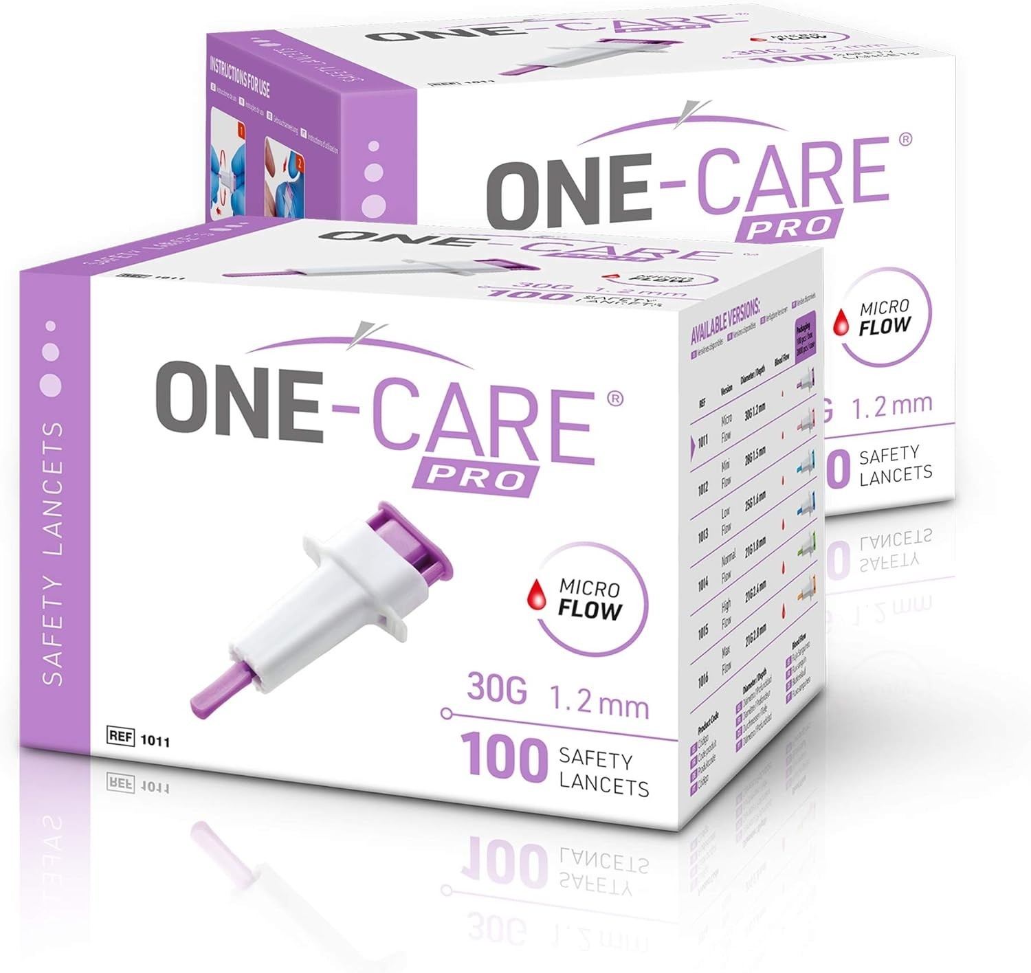 PRO Safety Lancets, Top Push Button Activated, 30G x 1.2mm, 100/bx, Sterile, …