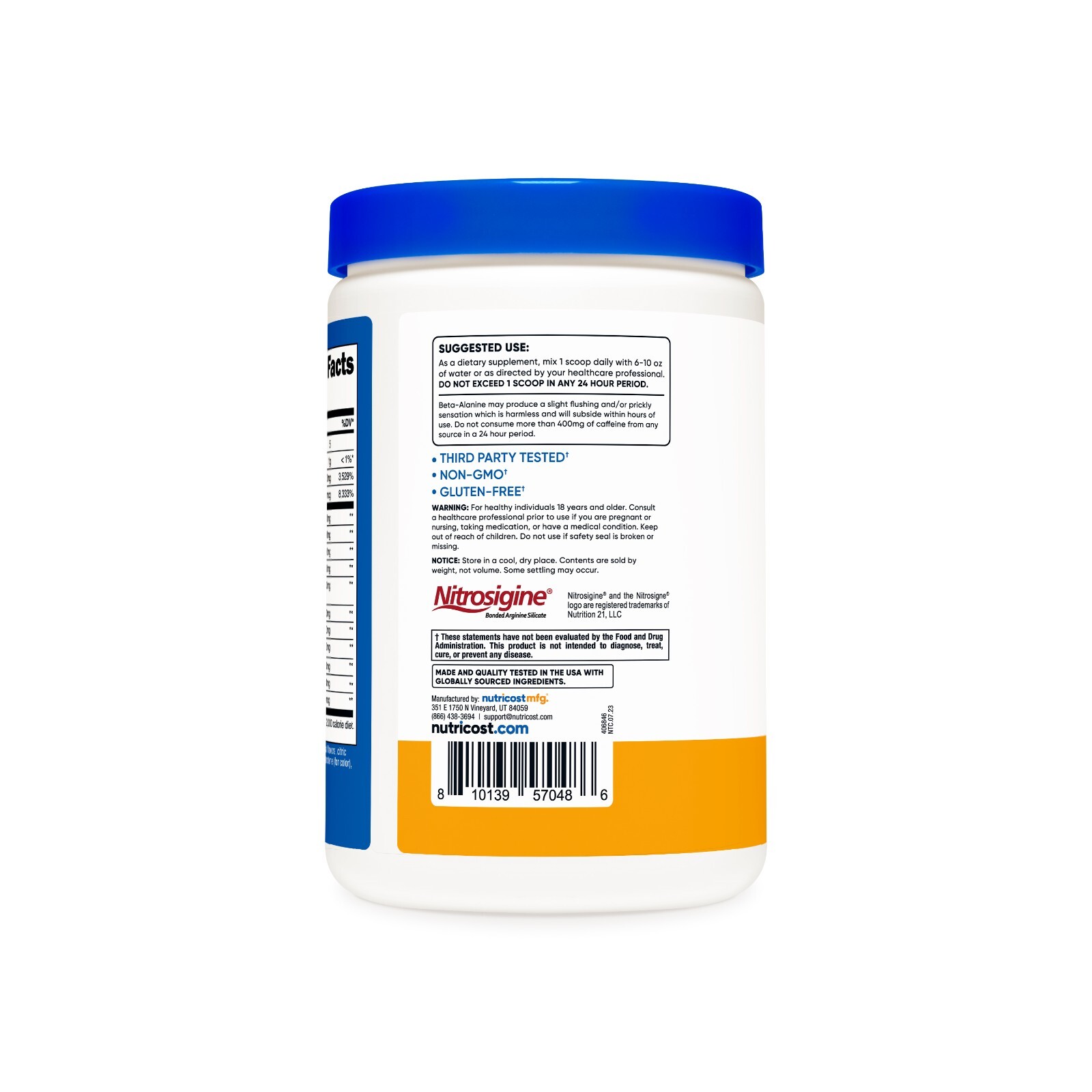 Nutricost Pre-C, Pre-Workout Complex with Creatine Powder (Peach Mango) (450g)