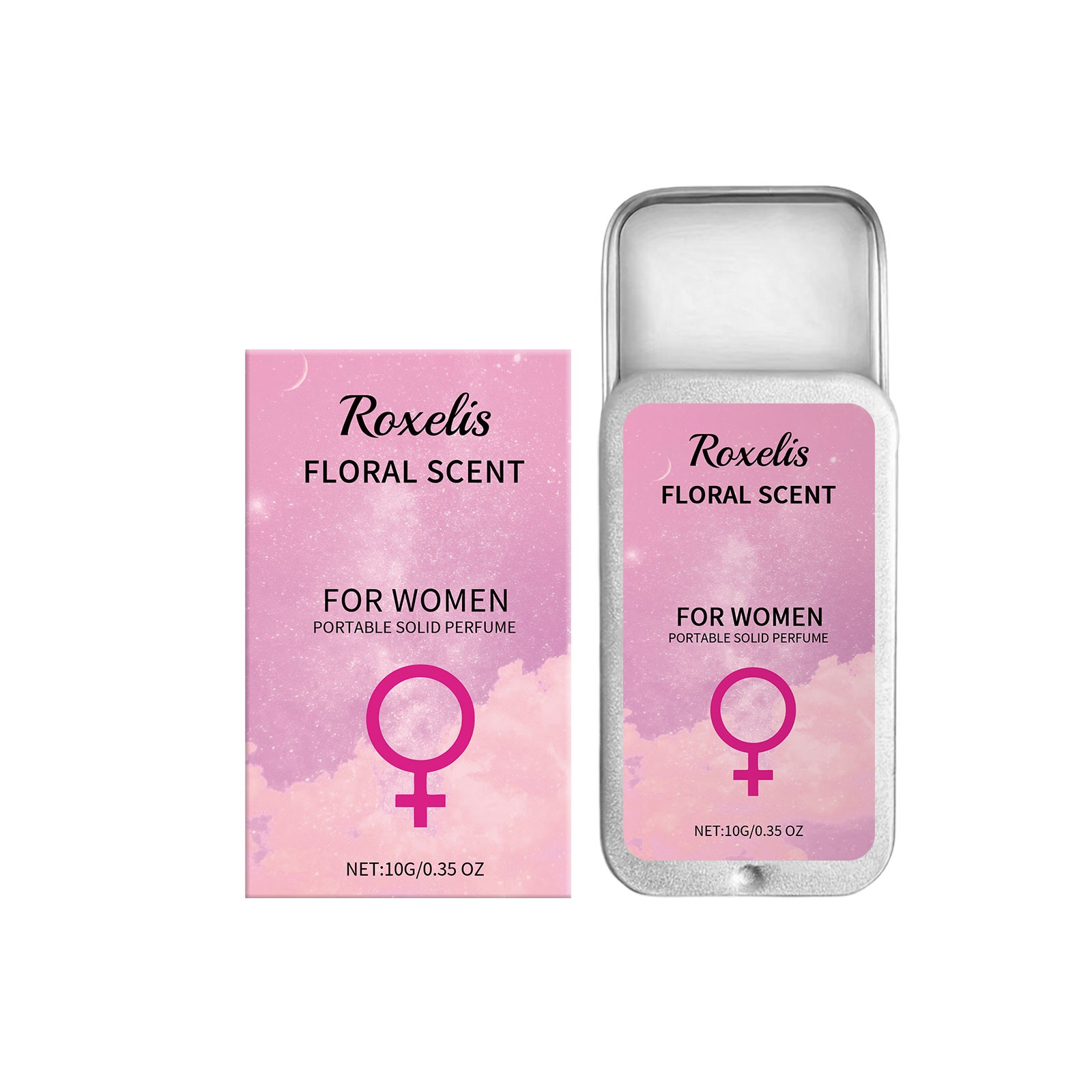 Solid Perfume Floral, Portable Long Lasting Women’s Jasmine Rose Scent Balm