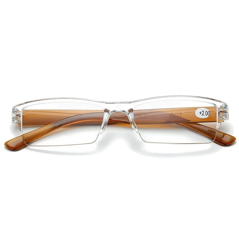 Tinted Reading glasses Half Rim Unisex Readers +1.0 1.5 2.0 2.5 3.0 3.5 4.0