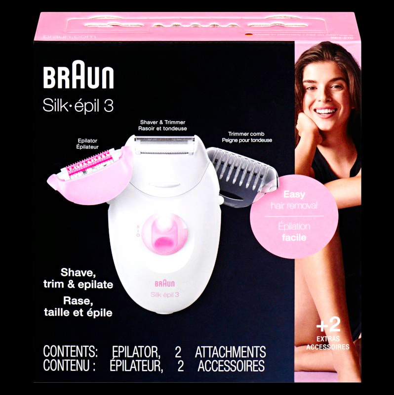 Braun Silk-épil 3 Epilator for Legs/Arms/Bikini, 1Hr Battery, 2 Settings