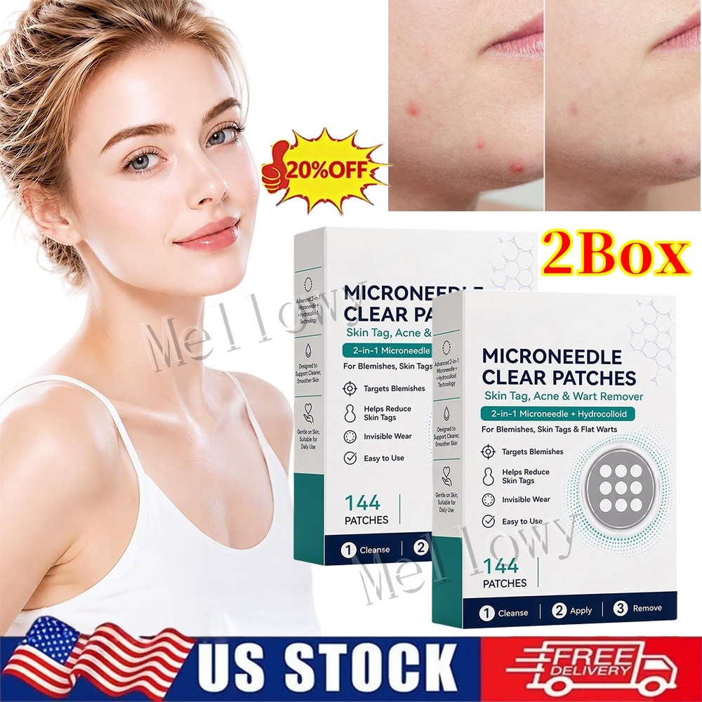 Microneedle Clear Patches, 2-in-1 Microneedle &Hydrocolloid Patch Blemish Care