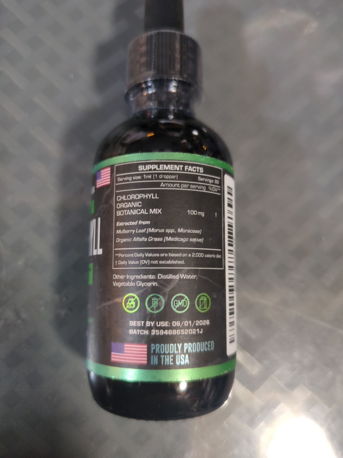HERBIFY Chlorophyll Drops Liquid 6000mg for Energy Boost & Immune Exp 06/26 #P5
