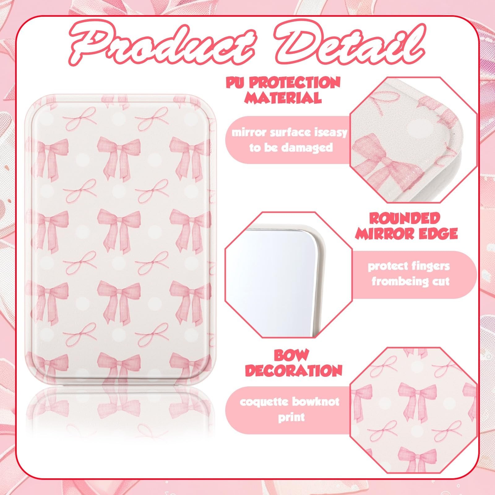 12 Pcs Mini Pocket Mirrors – Compact Folding Hand Mirrors for Travel, Gifts, Off