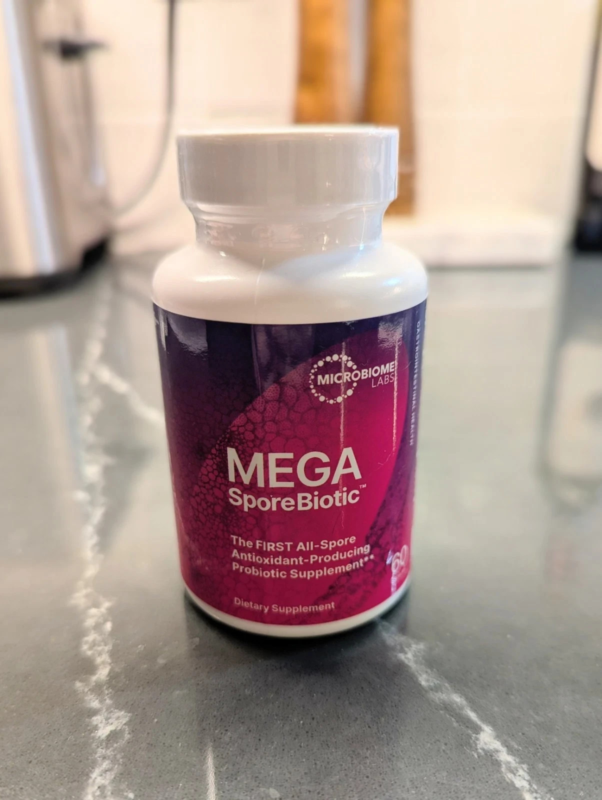3 BOTTLES Mega Sporebiotic 60 Capsules Microbiome Labs, probiotic supplement-NEW