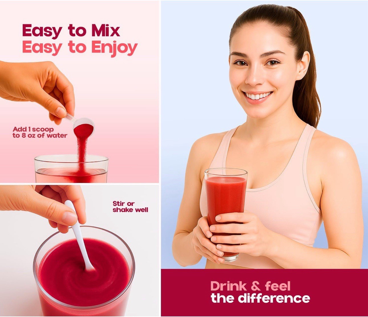 (2) VDA Beets Blood Pressure Support, Organic Beet Root Powder Drink Mix Berries