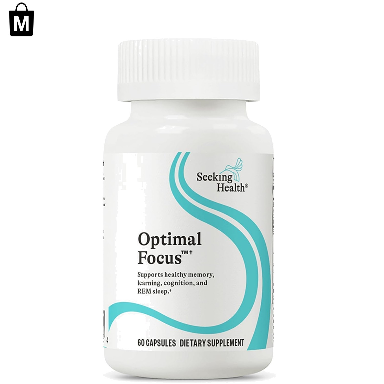 Caffeine-Free & Optimal Focus: Nootropic for Enhanced Memory in 60 Caps