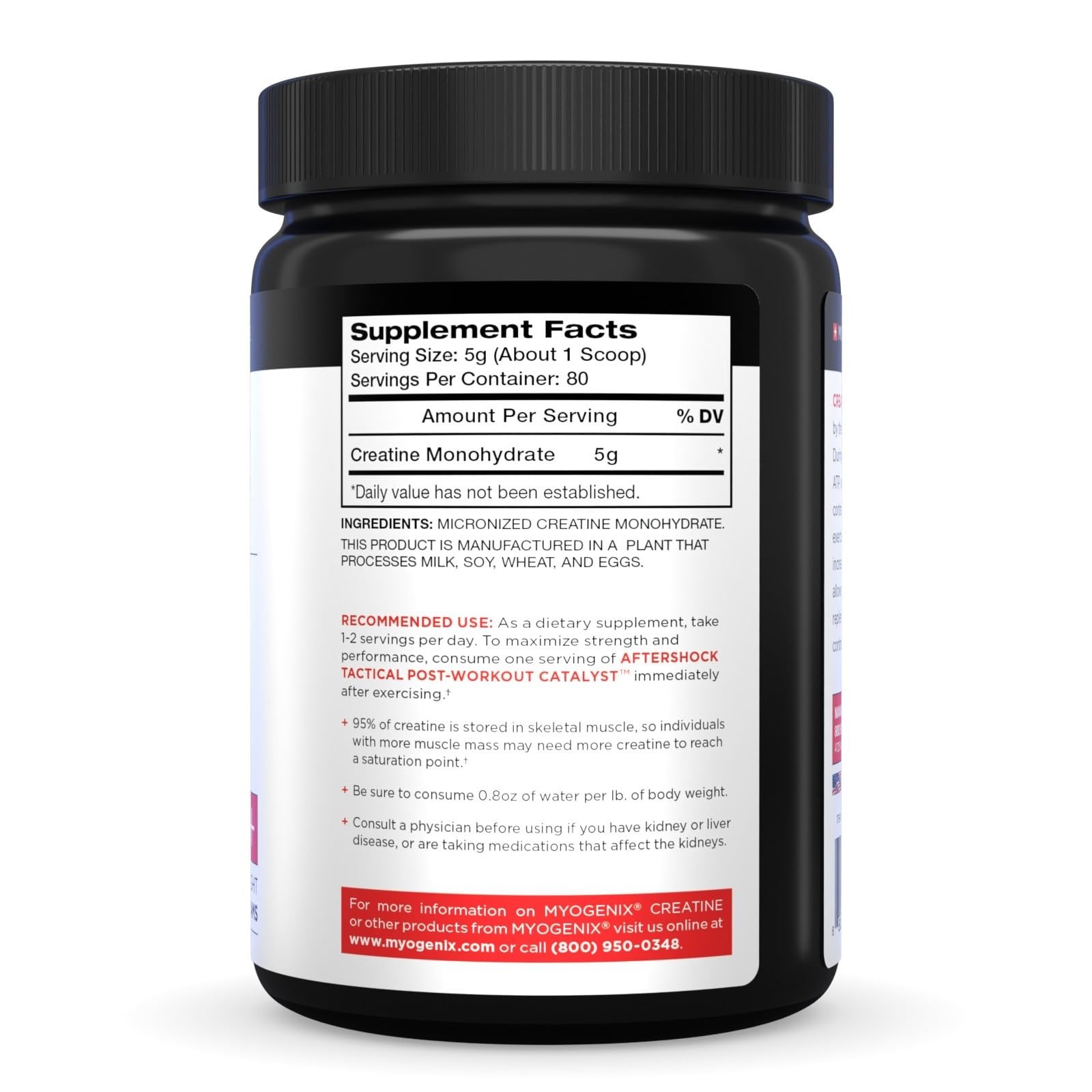Myogenix Creatine Monohydrate – Pure Creatine Powder for Strength & Endurance…