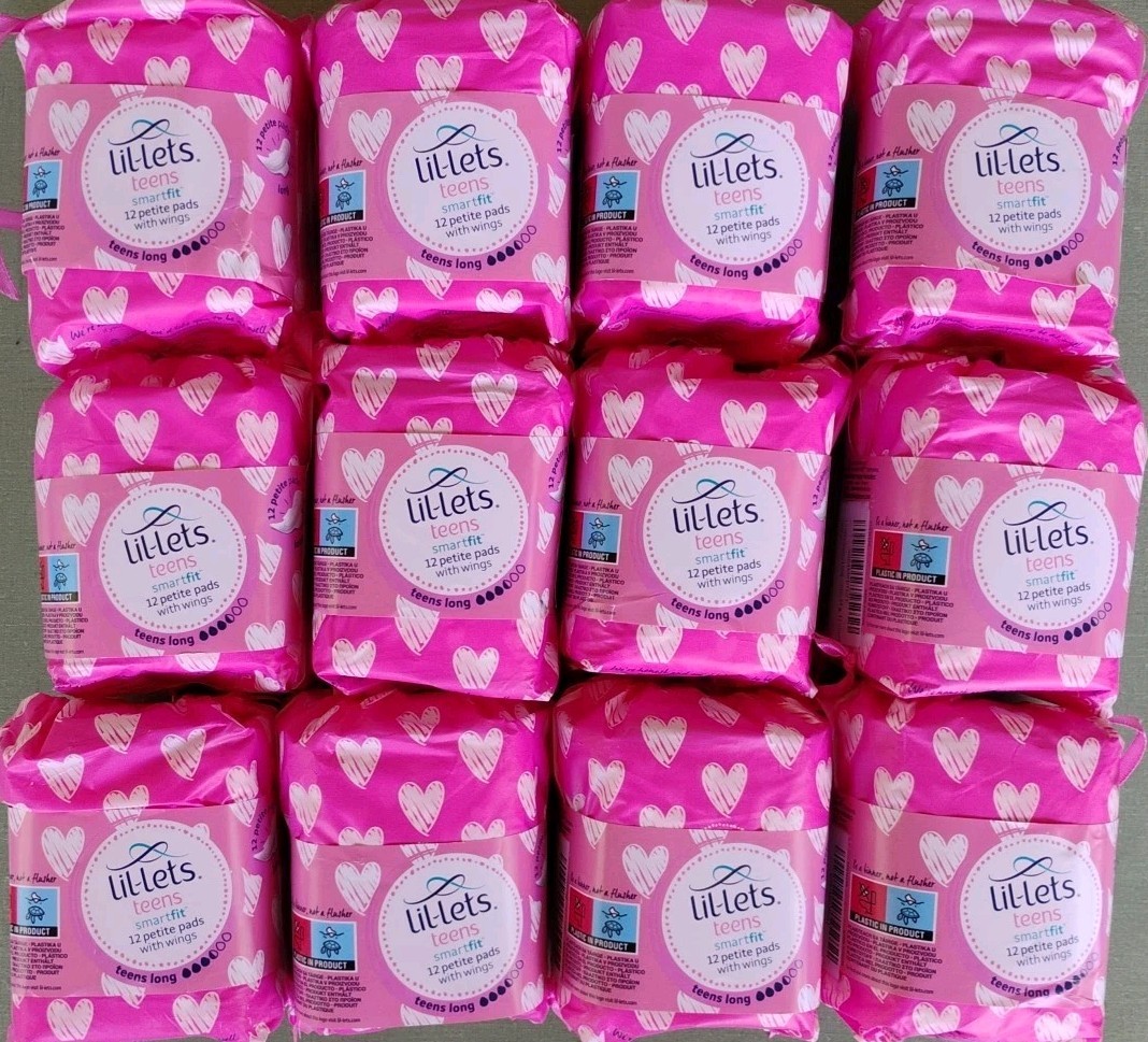 Lil-Lets Teens Smartfit 12 Petite Pads w/ Wings Lot of 12