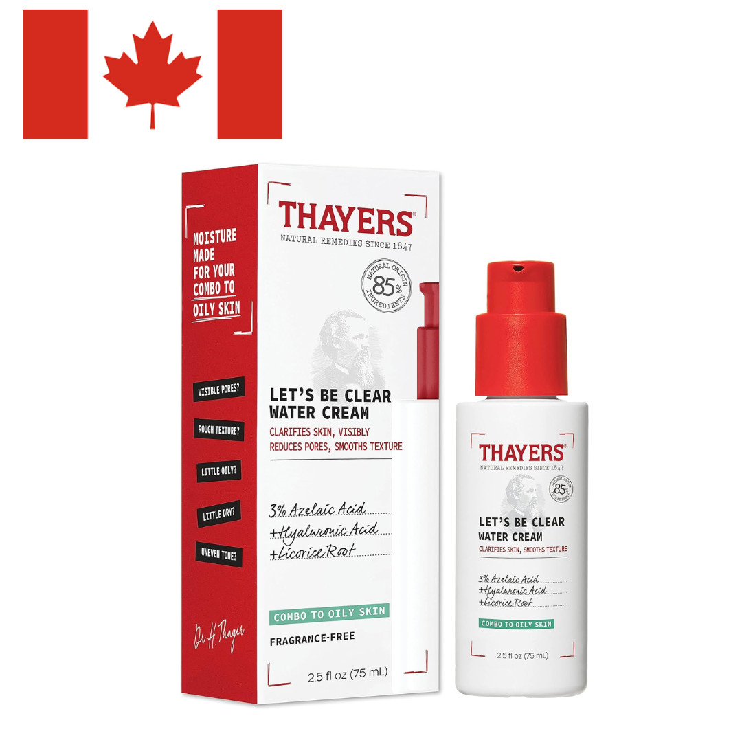 THAYERS Let’s Be Clear Water Face Moisturizer 75ml – Azelaic & Hyaluronic Acid f