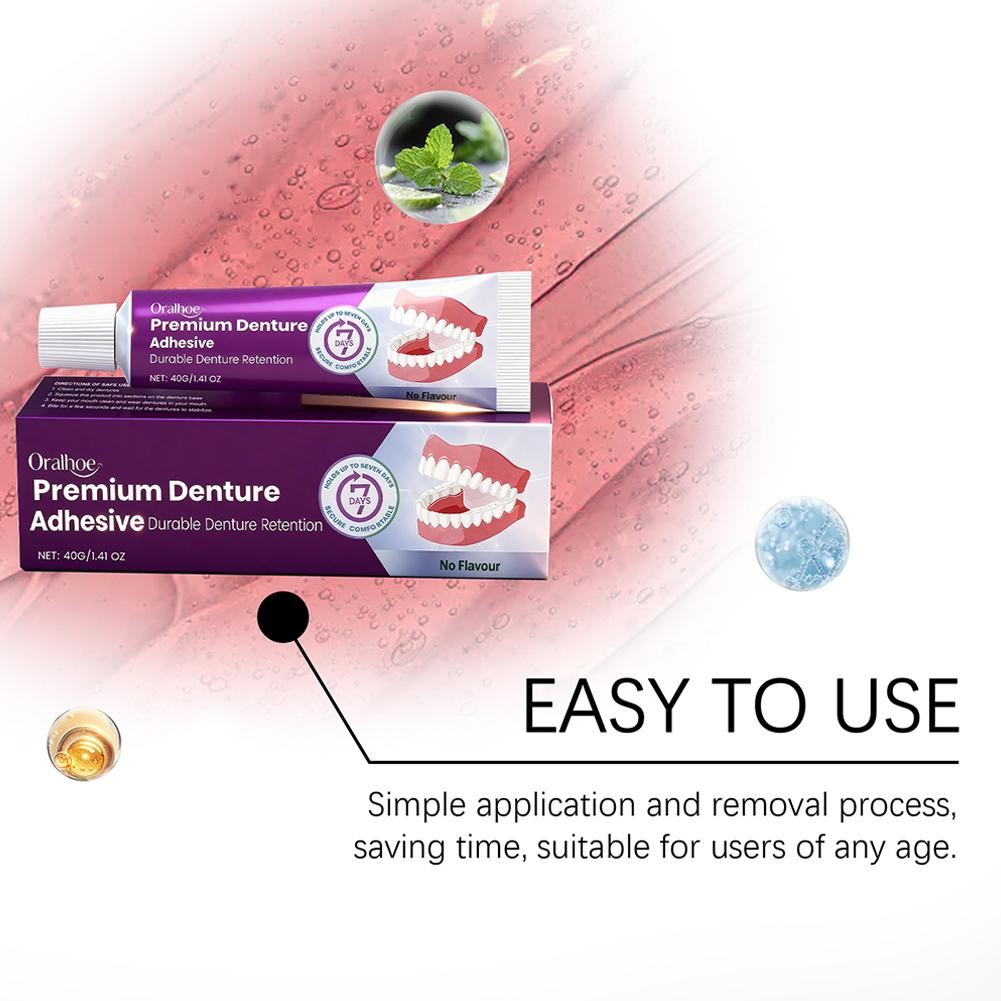 Premium Adhesive Denture Thermoplastic Strong-Denture-Adhesive 40g
