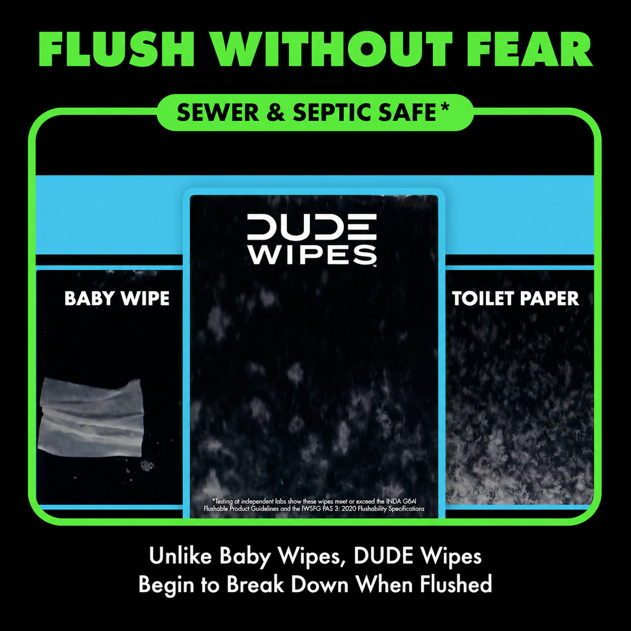 Dude Wipes – Flushable Wipes – 6 Pack, 288 Count – Herbal Relief Extra-Large