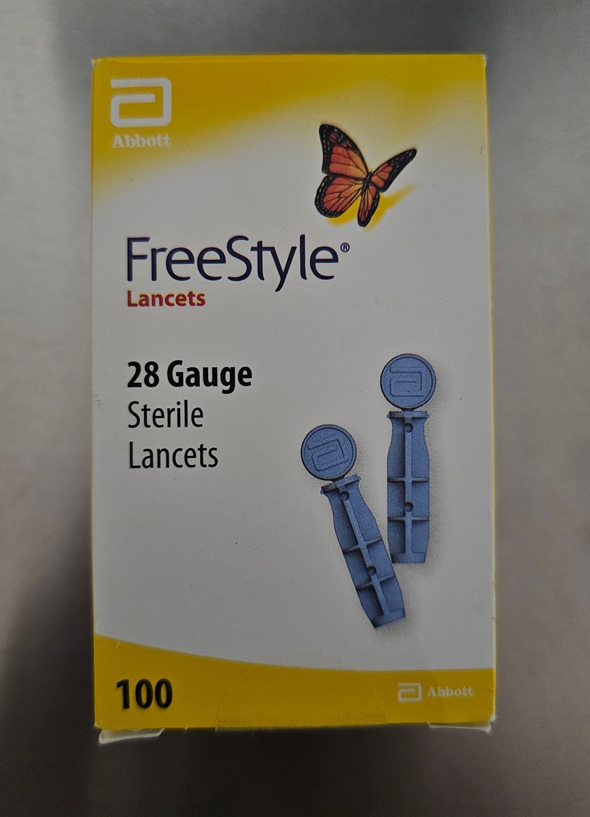 Abbott FreeStyle Sterile Lancets 28 Gauge – 100 Count – Brand New Sealed