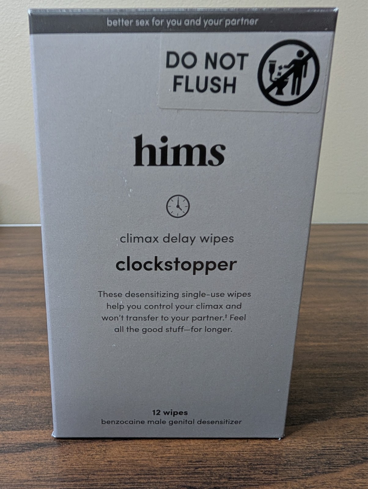 Hims Clockstopper Climax Delay Wipes 12 Count Expires 03/2027 New In Box