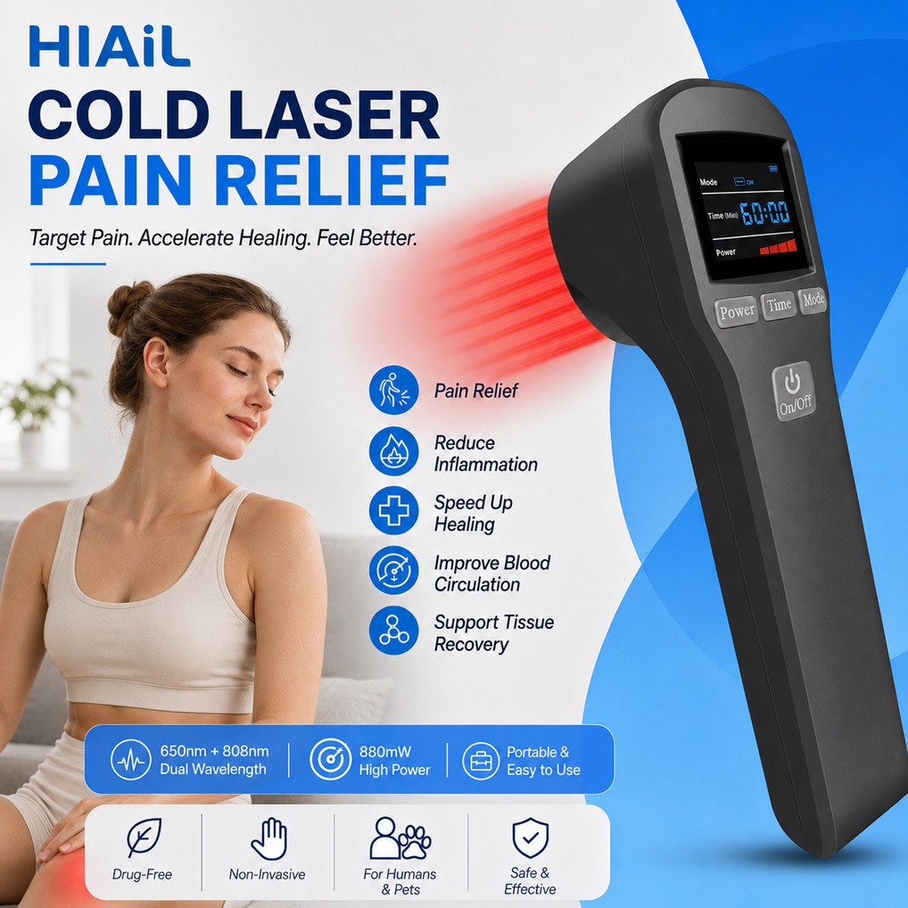 Cool Laser Treatment 20 Diodes Laser for Acute and Chronic Pain with LCD Screen