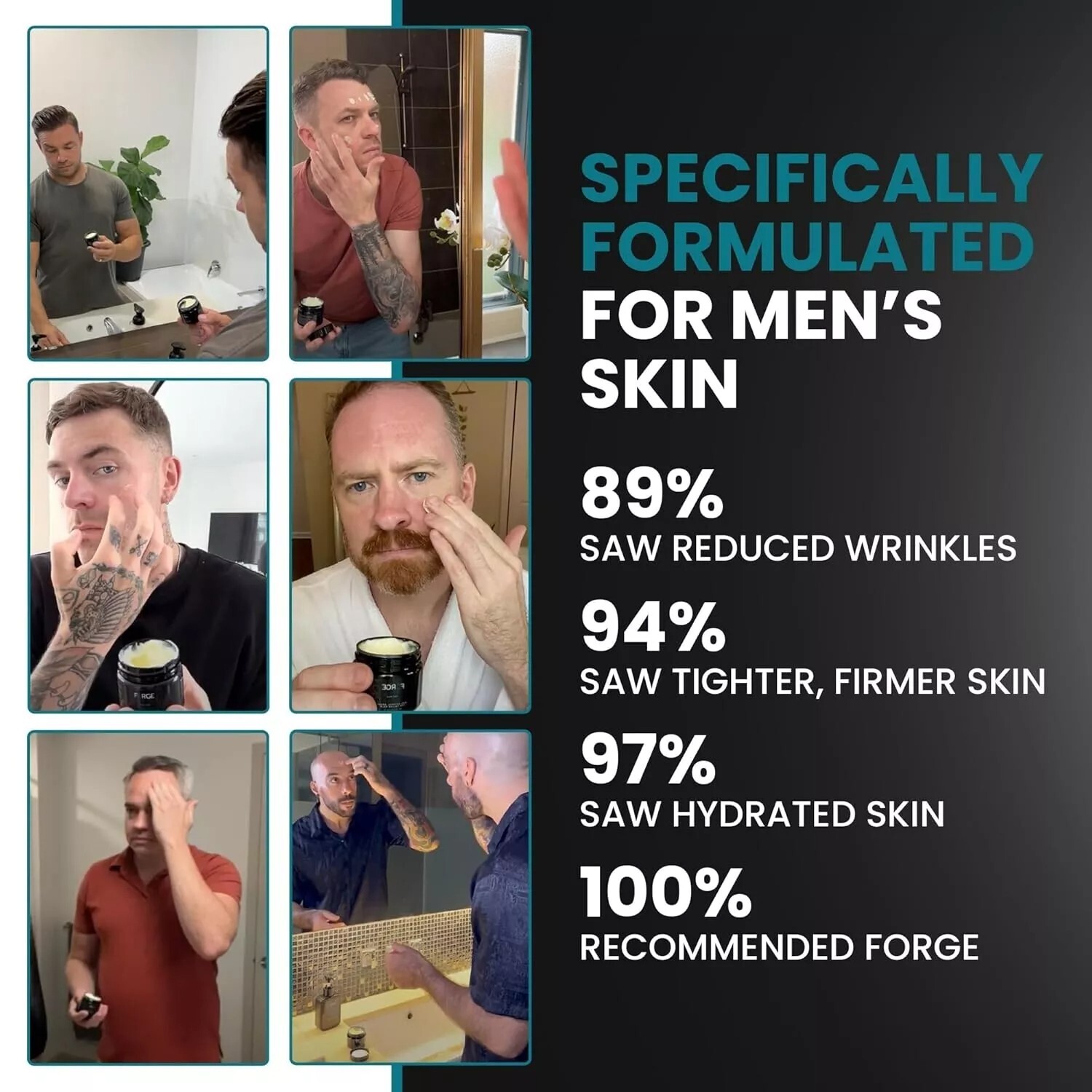 Forge Skin Beef Tallow Based Anti-Wrinkle Face Balm for Men (50g / 1.76 oz)