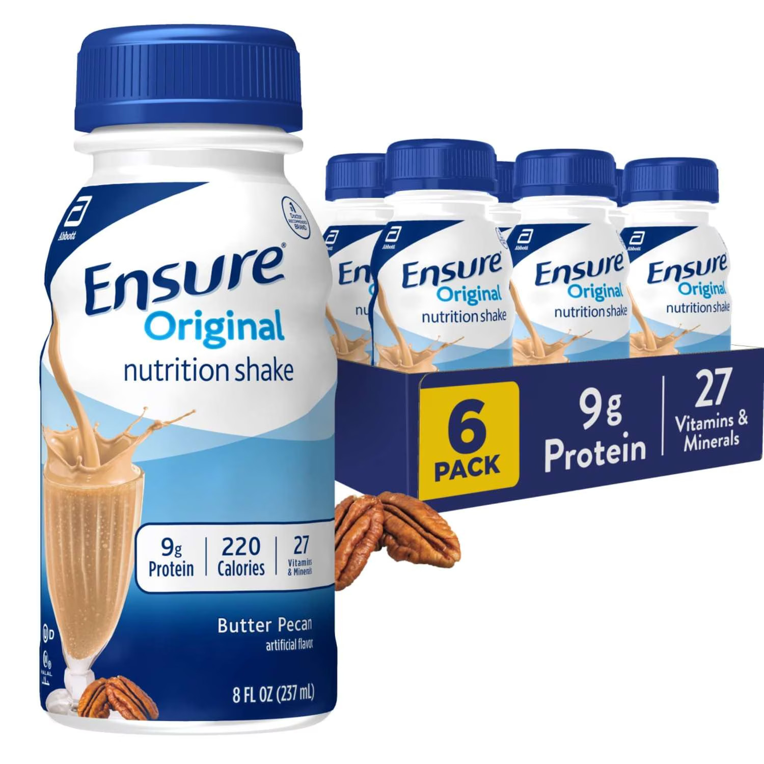 Ensure Original Meal Replacement Nutrition Shake Butter Pecan 8 Fl Oz 6 Count.,,