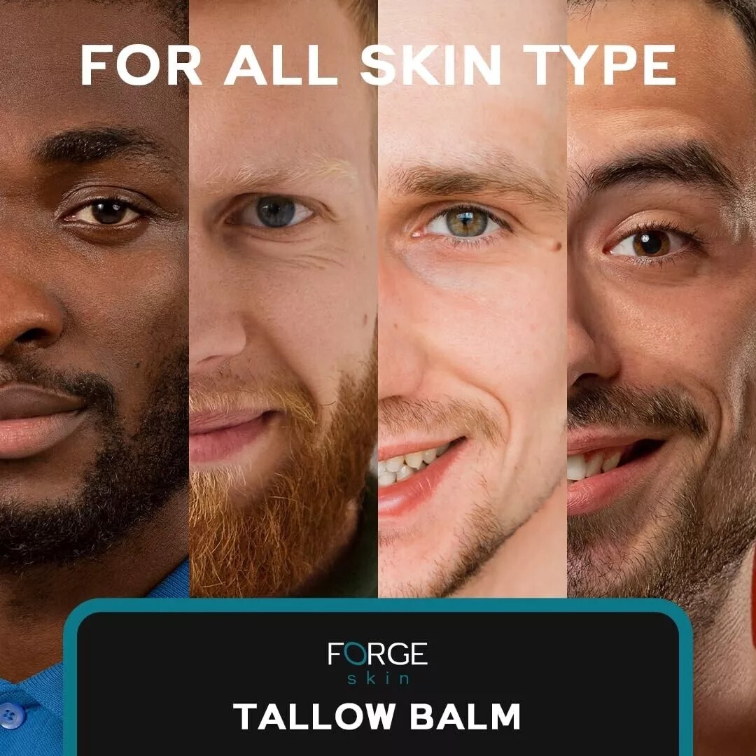 Forge Skin Beef Tallow Based Anti-Wrinkle Face Balm for Men (50g / 1.76 oz)